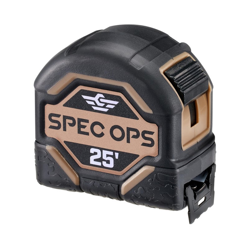 Spec-Ops Spec Ops Tools 25-Foot Tape Measure, 1" Double-Sided Blade, Military-Grade Composite Case, 3% Donated to Veterans - Image 1